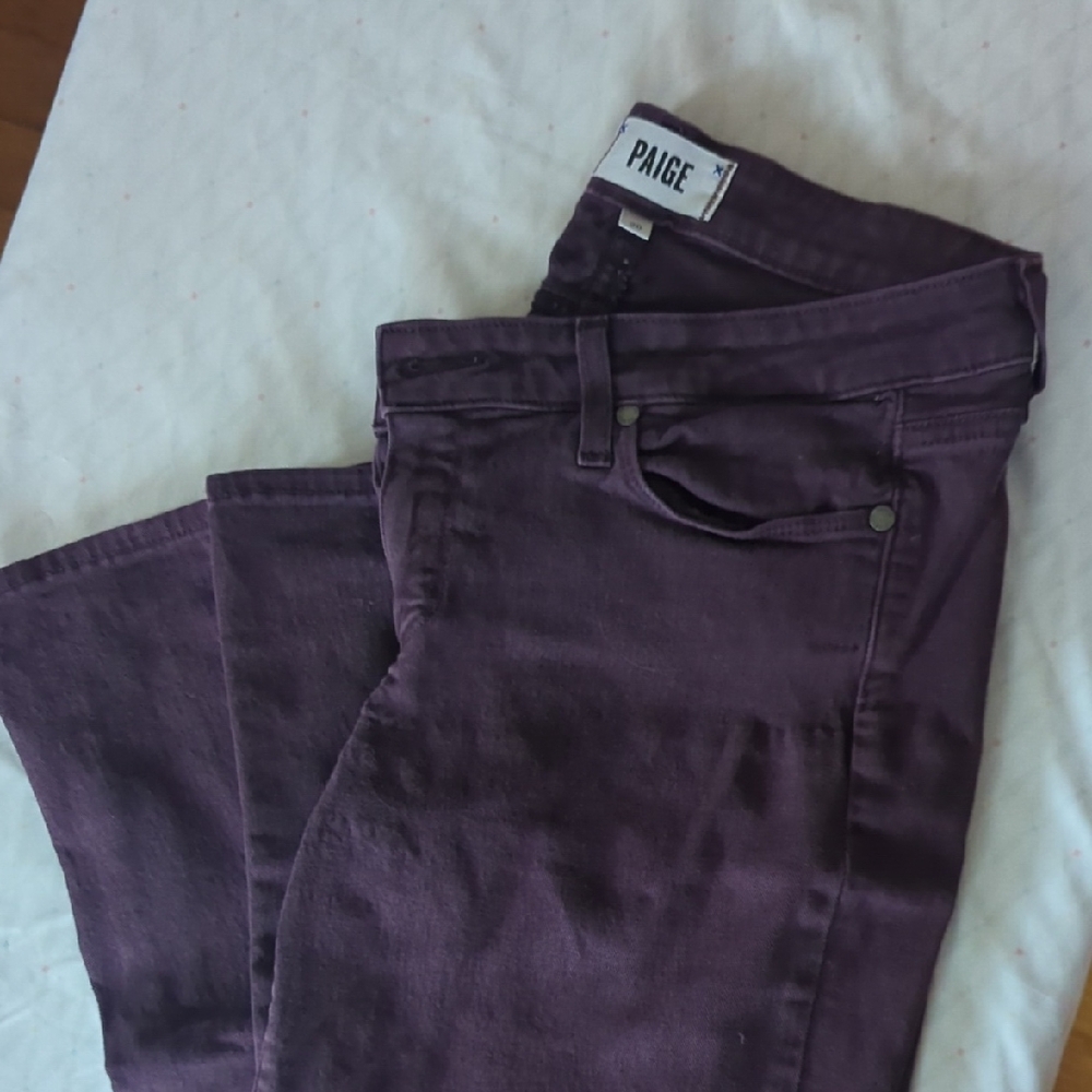 PAIGE Women's Deep Purple Skinny Jeans